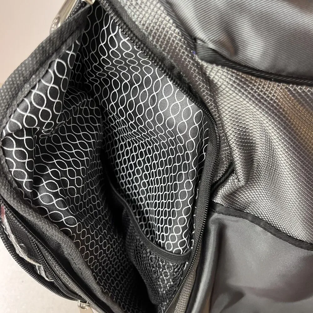Fisher Price Deluxe Baby Sporty Dark Gray Diaper Bag Backpack Fast Finder New